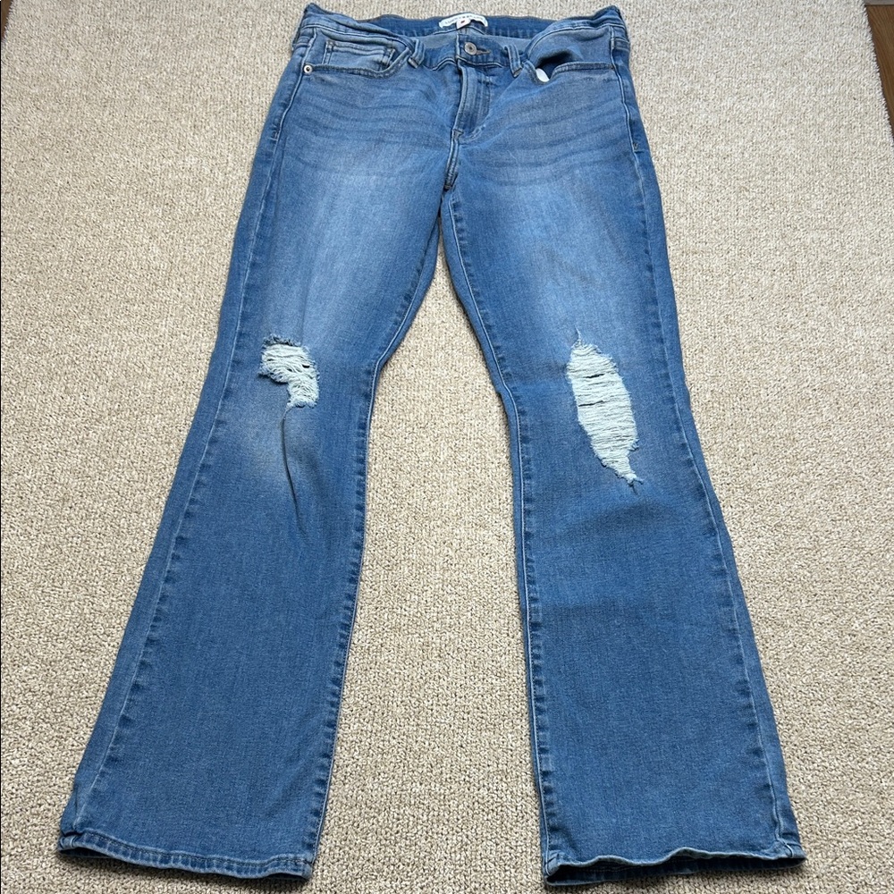 Lucky Brand Medium Blue Sweet Mid Rise Boot Jeans - Size 12